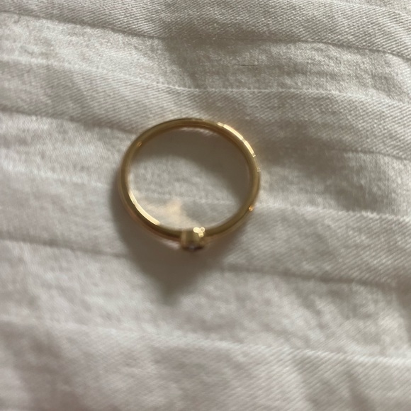 Paris Jewellers Stackable Ring With .05 Carat Diamond In 10kt Yellow Gold - Picture 5 of 5